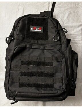 Val-R 3 Pistol Gun Range Backpack Carry Bag Black Internal Frame 3 Pouches